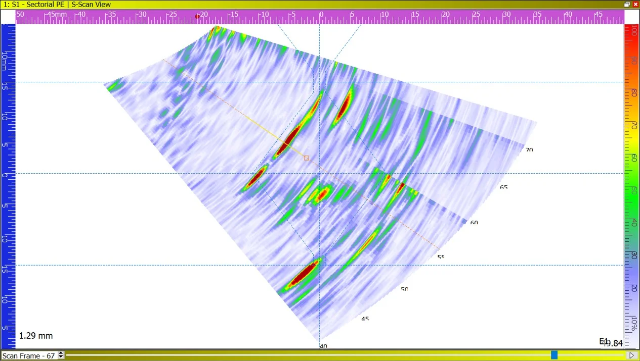 Phased Array S-Scan